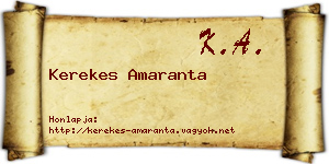 Kerekes Amaranta névjegykártya